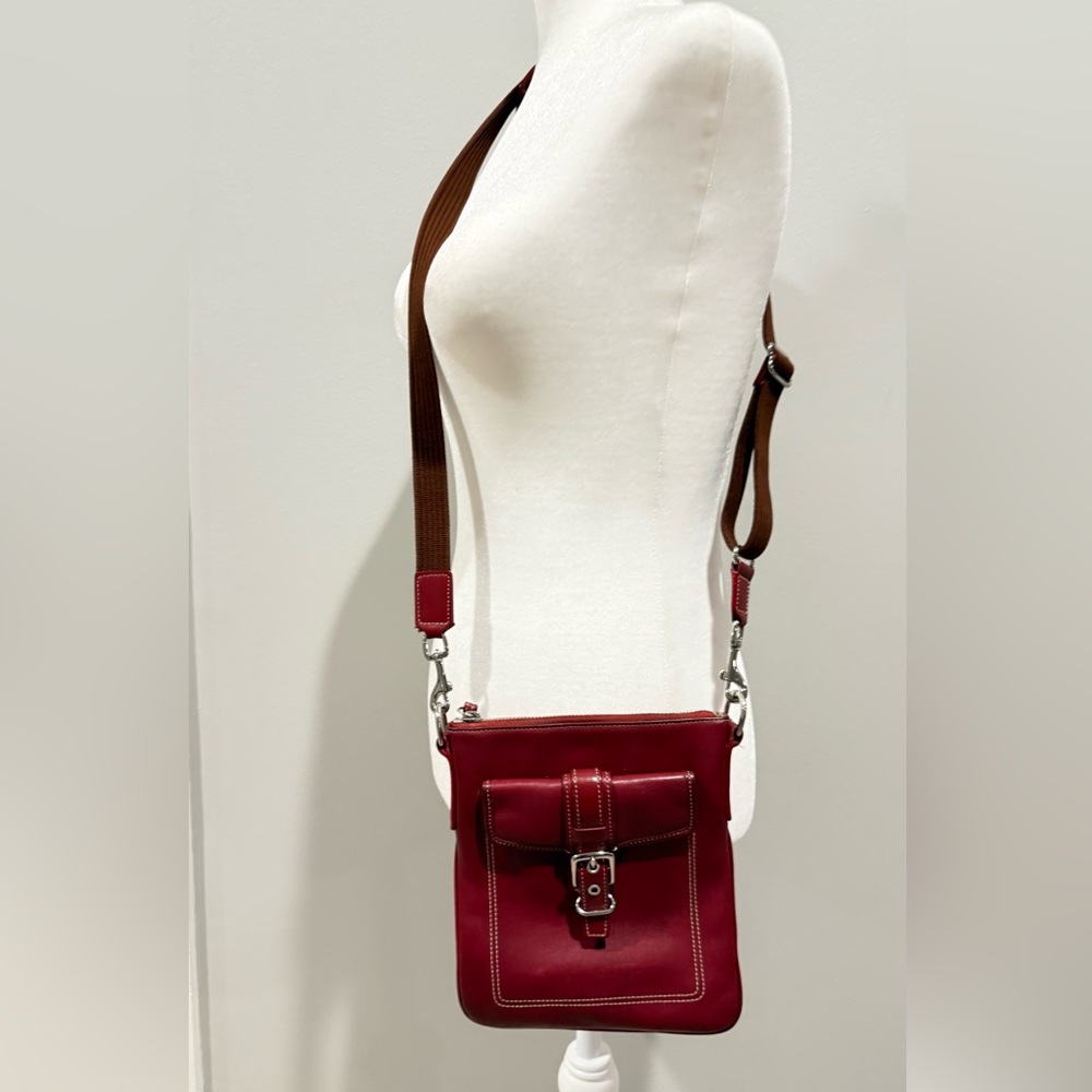 Coach Red Leather Crossbody Bag